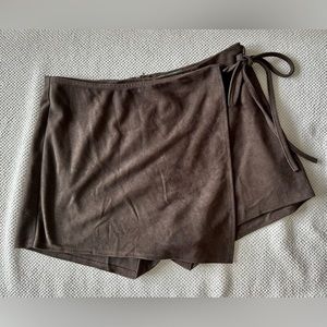 Suede like skort